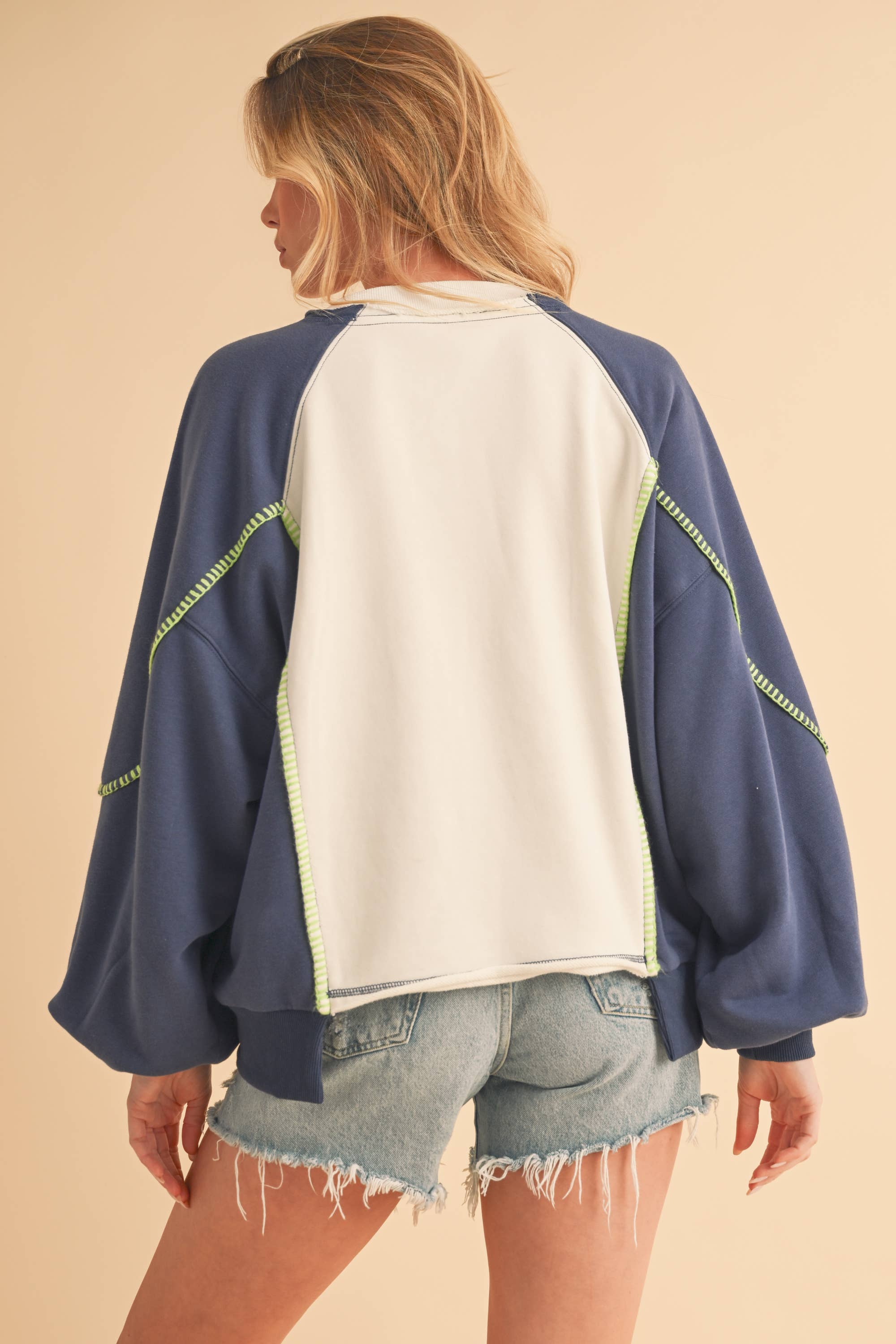 AEMI + CO - Wholesale Knit Sweater - Women's - 999FK Nya Colorblock Sweater1