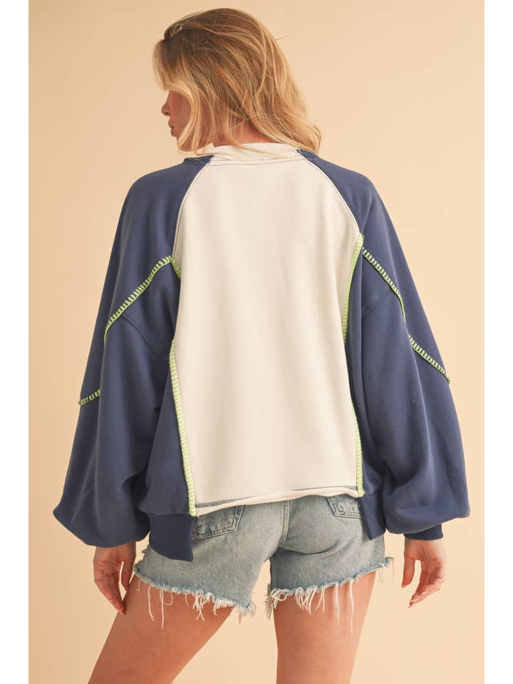 AEMI + CO - Wholesale Knit Sweater - Women's - 999FK Nya Colorblock Sweater1