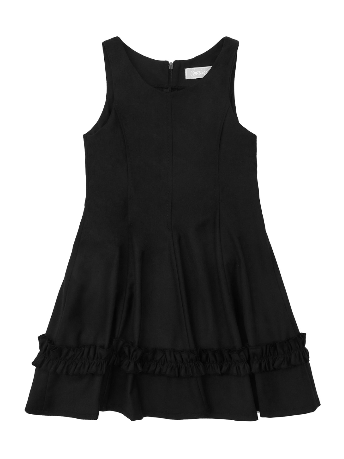 Black  Classic Elegance Ruffle Jumper Dress By Kids Couture for wholesale on Faire5