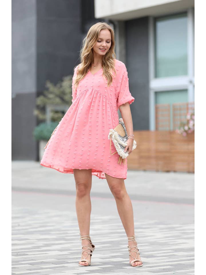 42POPS - Wholesale Dress – Women's - `.Swiss Dot Babydoll Dress Collection32