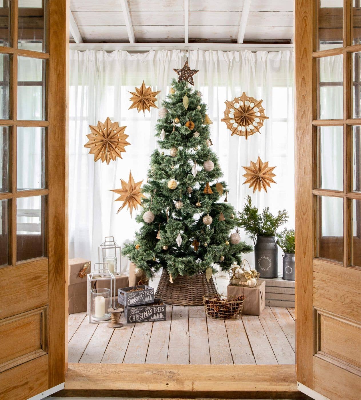 Bacon Basketware - Vente Jupes de sapin de Noël - JUPE D'ARBRE EN ROTIN3