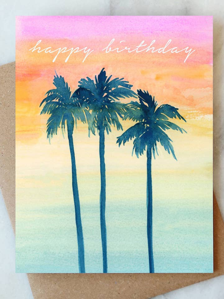 Sunset Birthday Greeting Card and other Purchase Wholesale sunset. Free Returns & Net 60 Terms on Faire trending on Faire.
