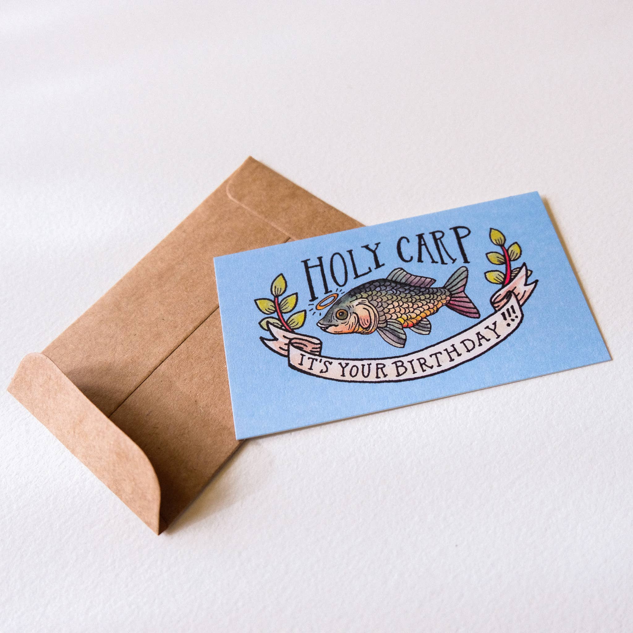 Mattea - Wholesale Birthday Card - Holy Carp It's Your Birthday Mini Card1