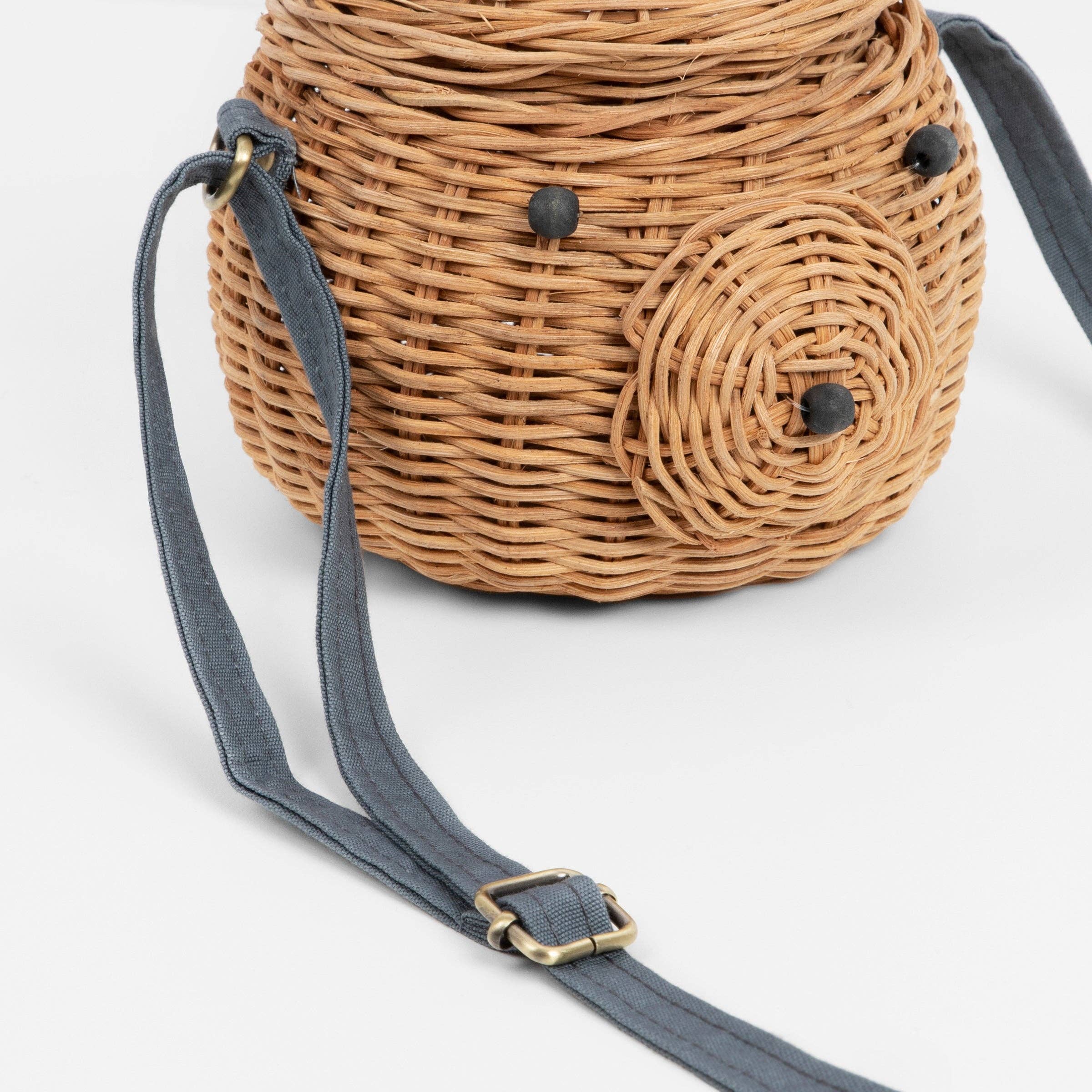 Meri Meri - Wholesale Shoulder Bag - Kids - Bear Rattan Bag3