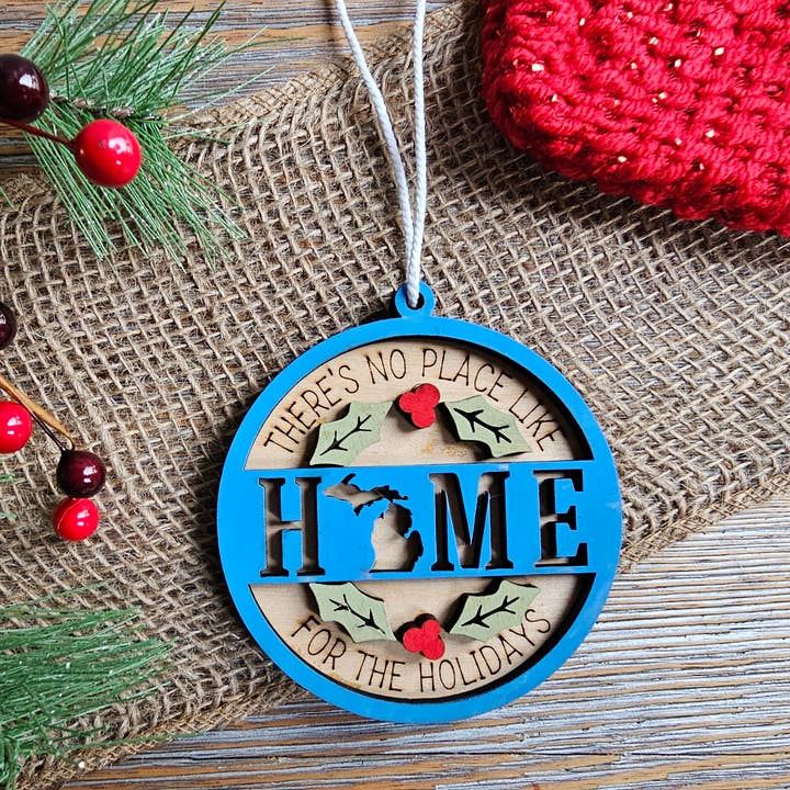 Décoration ronde Il n'y a pas de meilleur endroit que la maison pour les fêtes pour la vente par LB Personalized Design