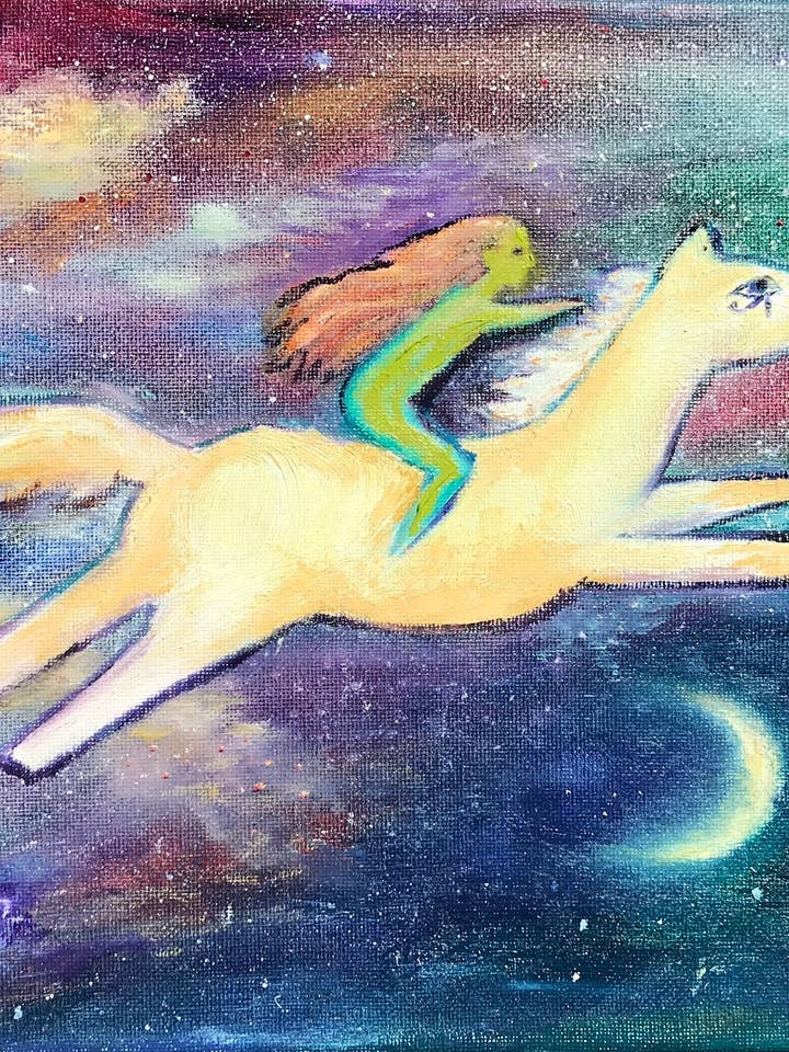 Set di biglietti di auguri per tutti i giorni Cosmic Horse per la vendita all'ingrosso da parte di Neiman Art