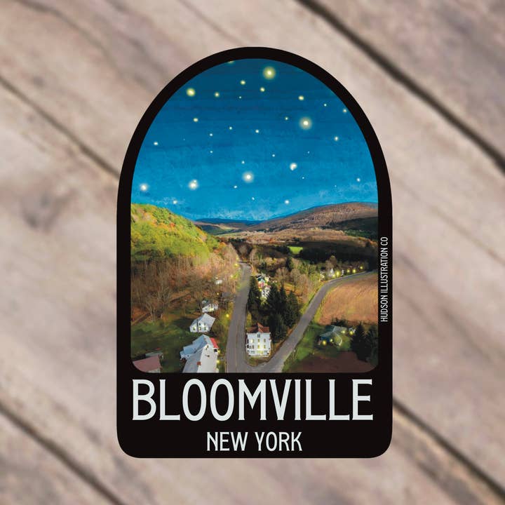 Bloomville New York - Sticker/Magnet/Print/Postcards for wholesale by Hudson Illustration Co - About Town Co