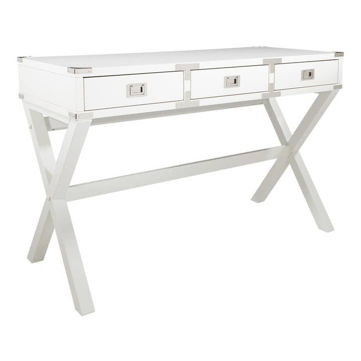 Wellington 46" Desk with Power in White Finish for wholesale by Greenwestons