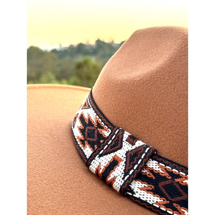 Justin & Taylor - Wholesale Fedora - Women's - Wild Pony | Fedora Adorned with Aztec Belt Trim10