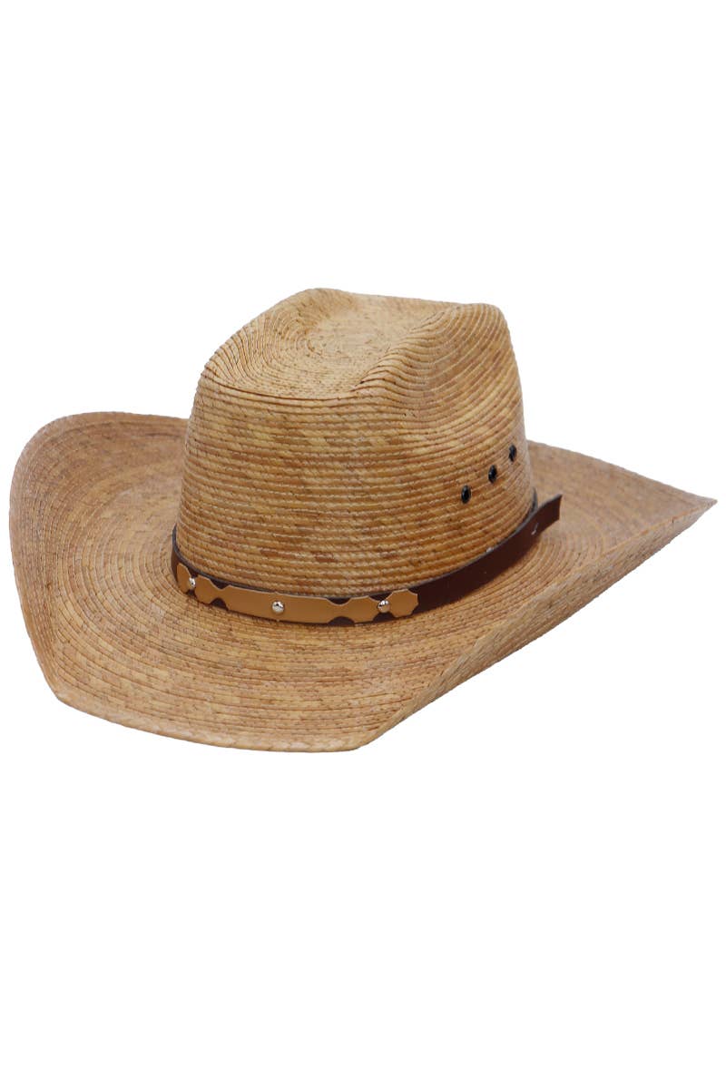 Cap Zone – Großhandel Cowboyhut – Kinder – Biggs Crown Cowboyhut aus Palmblatt-Stroh für Kinder3