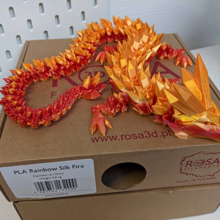 Great American Designs - Wholesale Fidget Toy - Kids - Articulating Crystal Dragon, 3D Printed, Fidget Toy