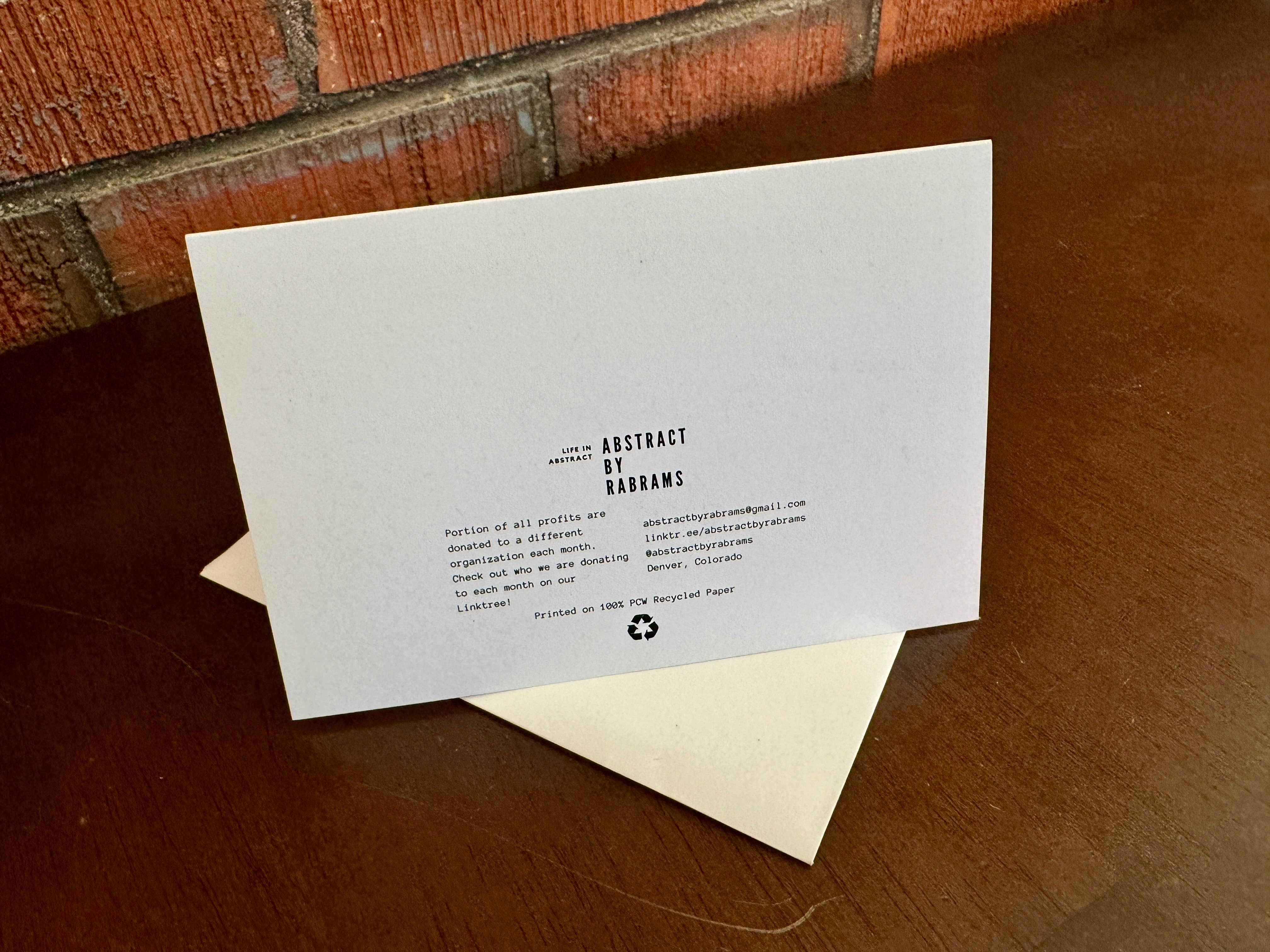 AbstractbyRabrams – wholesale Congratulations card – Mazel Tov Card on B'Mitzvah 6"x4" - 100% PCW - Rainbow2