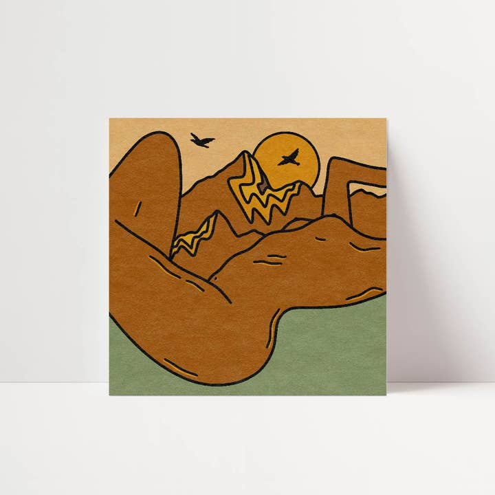 Curves & Crevices Print for wholesale by Kick Step Design