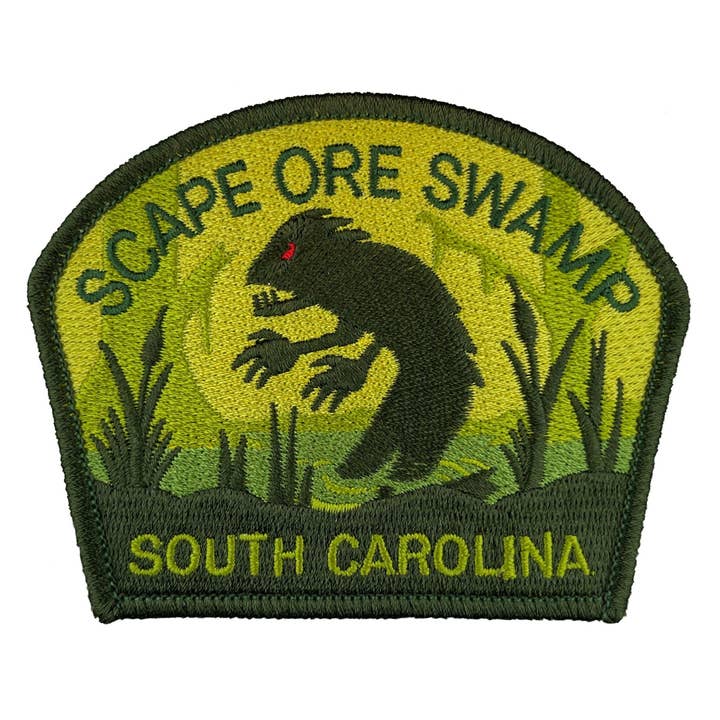 Scape Ore Swamp, South Carolina Travel Patch for wholesale by Monsterologist