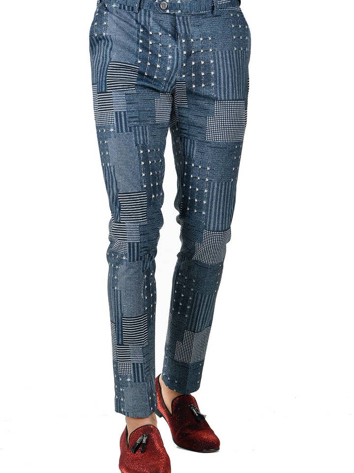 Men's Plaid Checkered Casual Chino Pants BCP4507 for wholesale by BARABAS