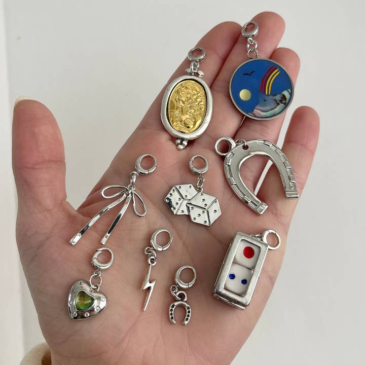 The Sage Vintage - Wholesale Individual Charm/Pendant - Mystery Clip-Anywhere Charm Pack Of 9 - Silver1