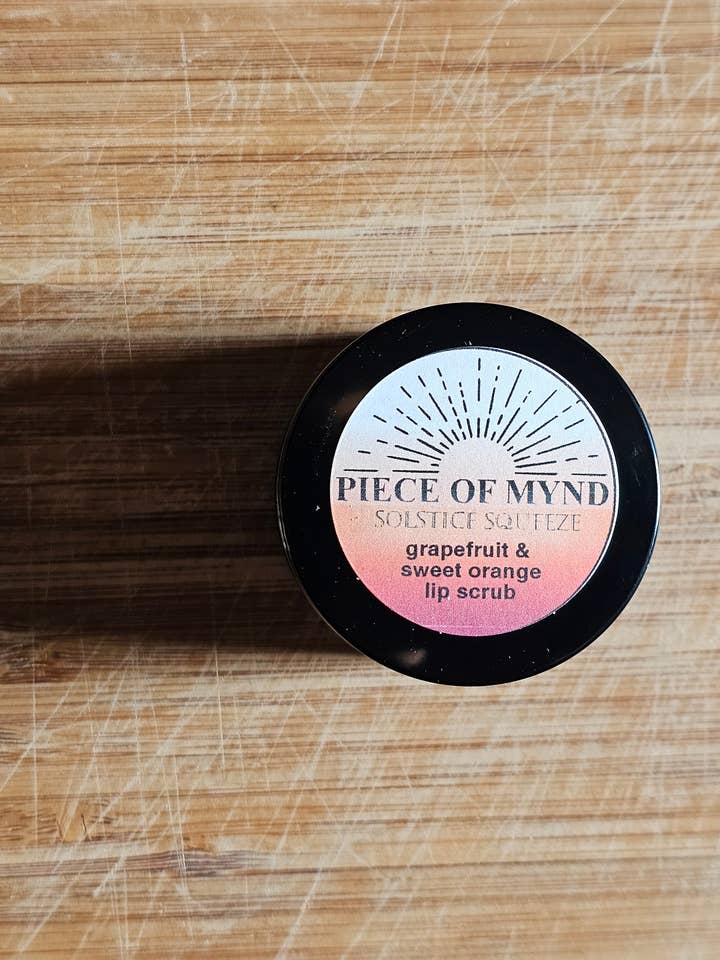 Solstice Squeeze | Lip Scrub | Grapefruit + Sweet Orange for wholesale by Piece of Mynd