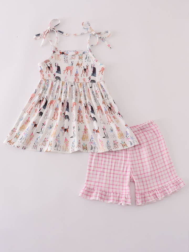 Ensemble d'impressions de chiots de fête rose pour la vente par Mom & Co.