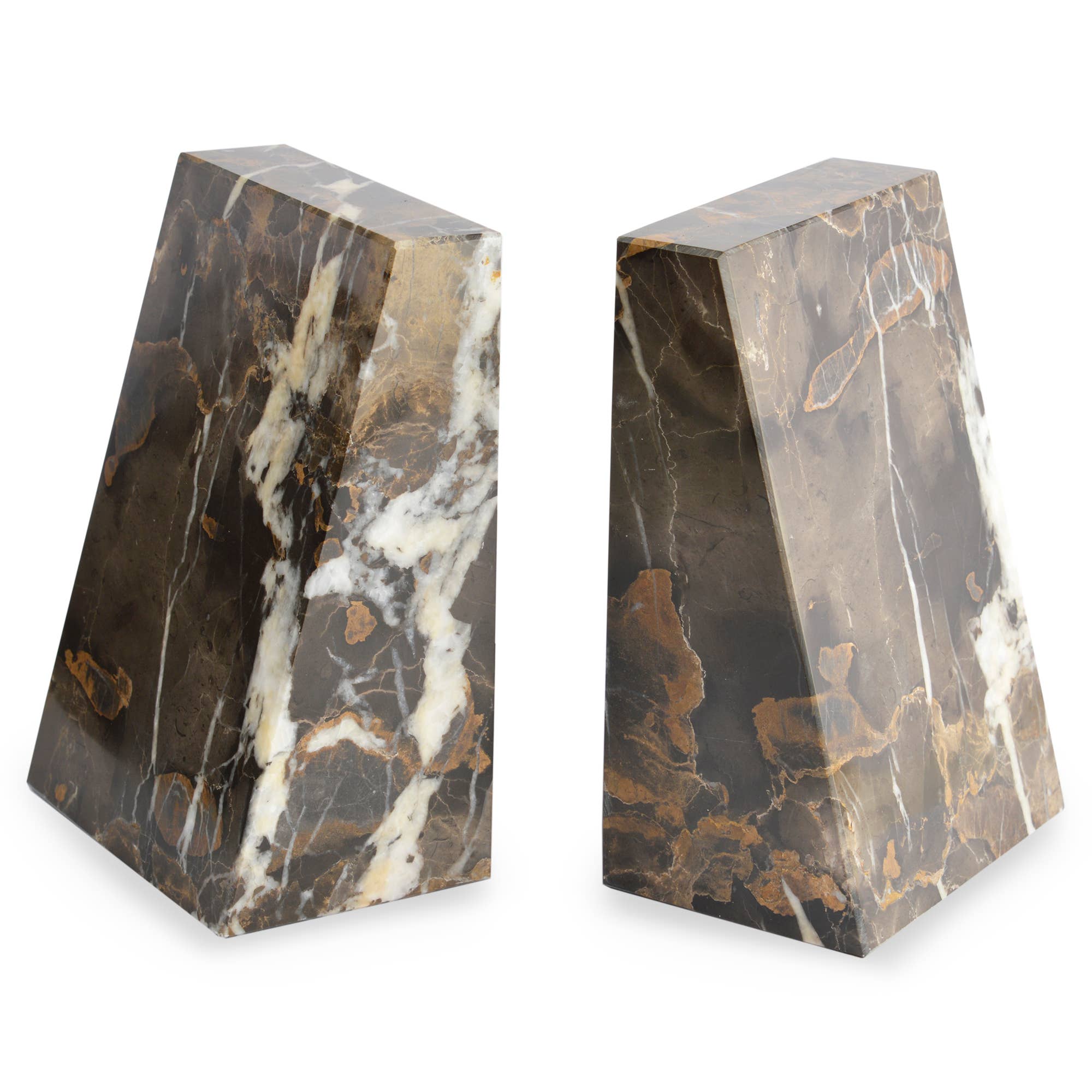 British Fossils - Wholesale Bookend - Marble Wedge Bookends5