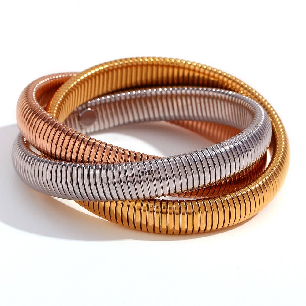 Kosa Jewels - Wholesale Bangle Bracelet - CLEMENTINE Triple Cobra Bracelets6