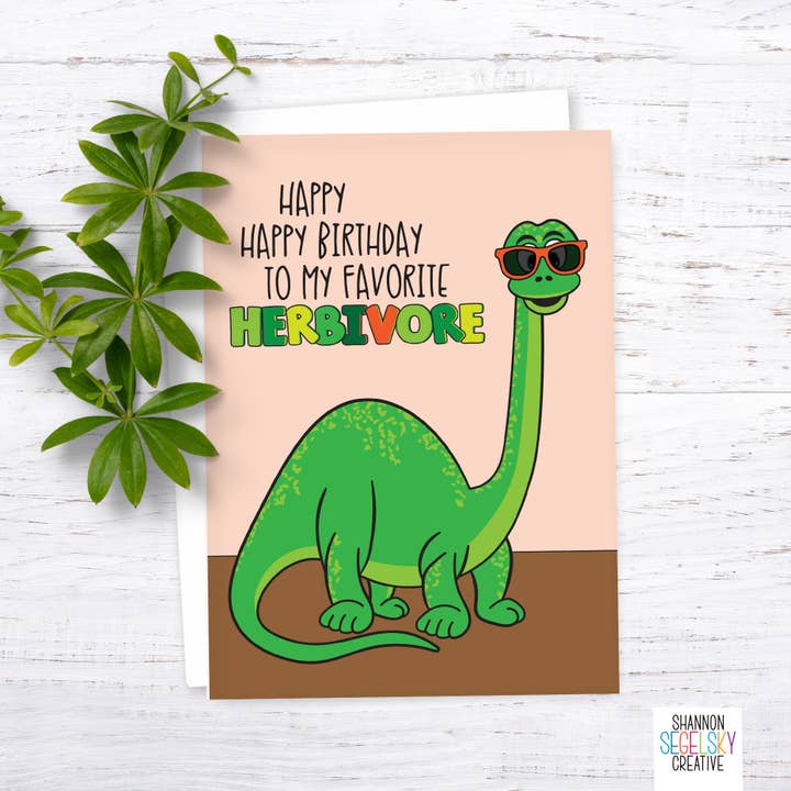 Parabéns ao meu Cartão Herbivore Favorito por atacado de Shannon Segelsky Creative