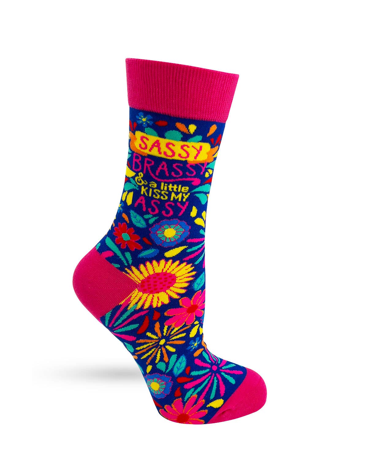 Fabdaz - Wholesale Socks - Women's - Sassy Brassy and a Little Kiss My Assy Women's Crew Socks1