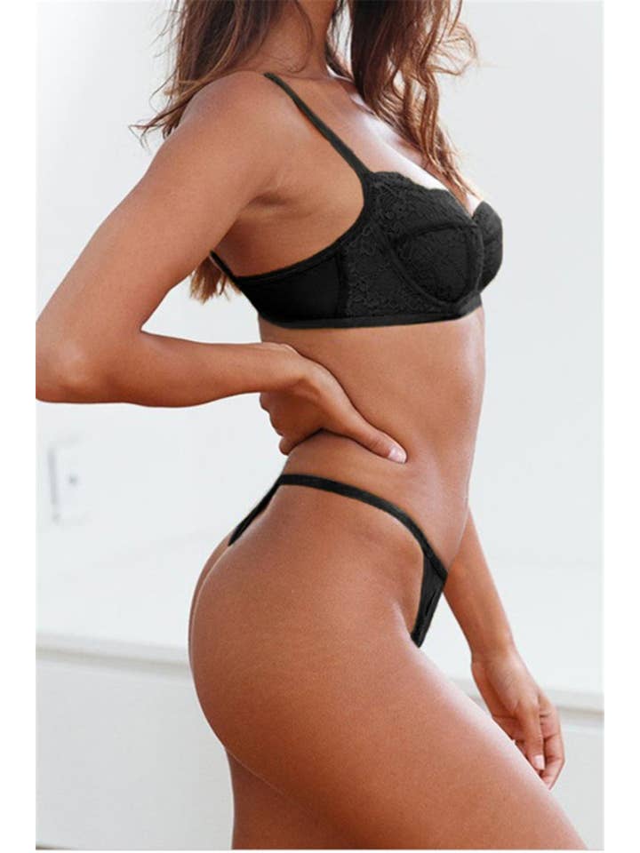 La Belle Fantastique - Vente Ensemble de lingerie – femme - La Belle Fantastique Lingerie Femme|Lingerie Sexy|Nuisette en dentelle| Lingerie mode|Soutien-gorge et culotte structurés L'histoire d'amour |Lingerie transparente5