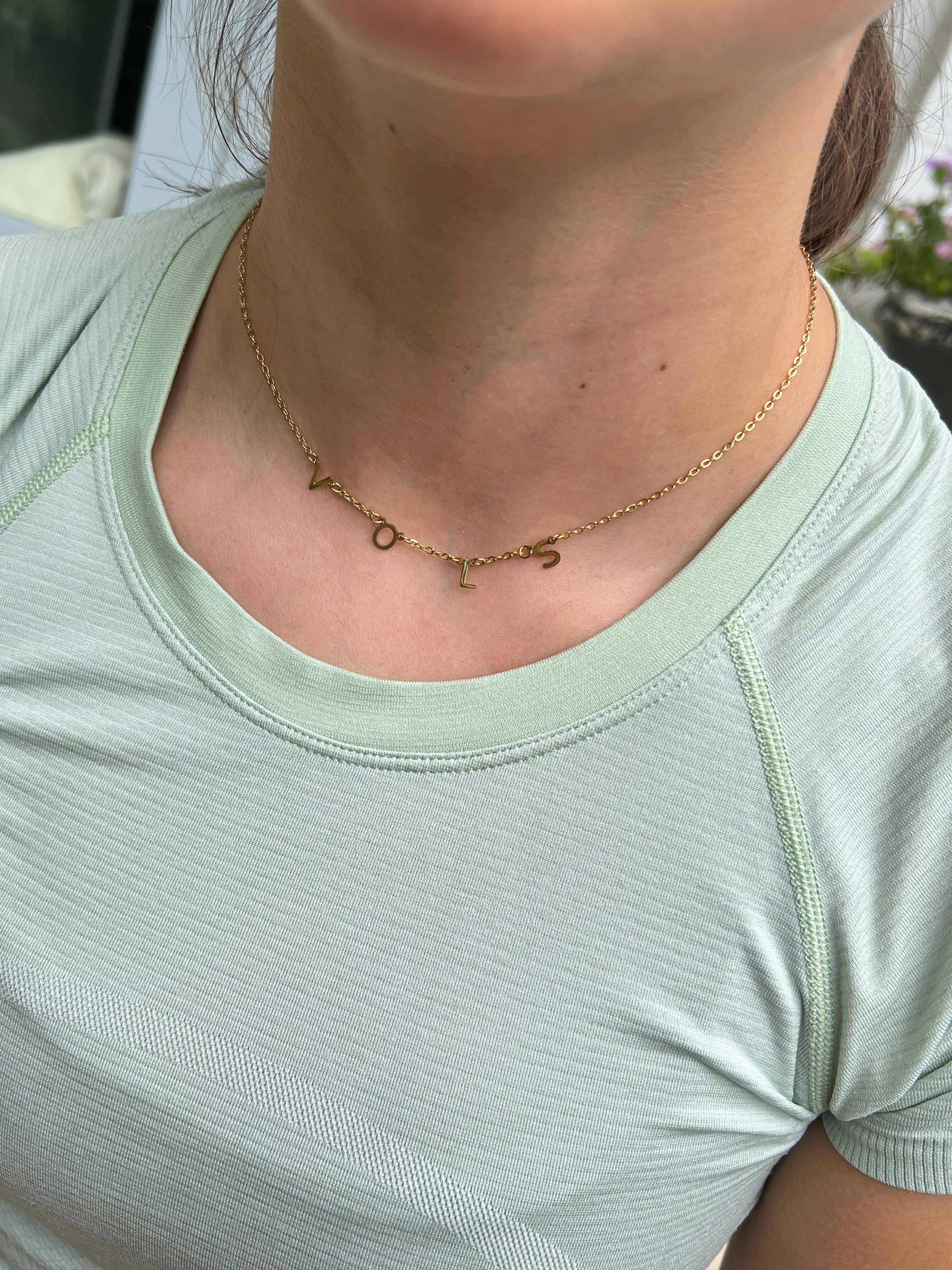 Steele Sloan Designs - Wholesale Pendant/Charm Necklace - VOLS Charm Necklace Gold VOLS Dangle Layer Necklace 3