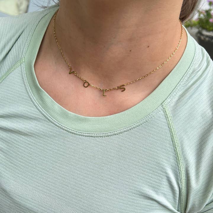 Steele Sloan Designs - Wholesale Pendant/Charm Necklace - VOLS Charm Necklace Gold VOLS Dangle Layer Necklace 3