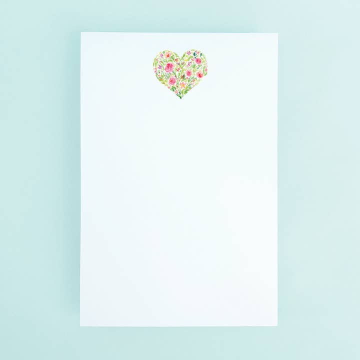 Taylor Paladino - Wholesale Notepad - Floral Heart Notepad0