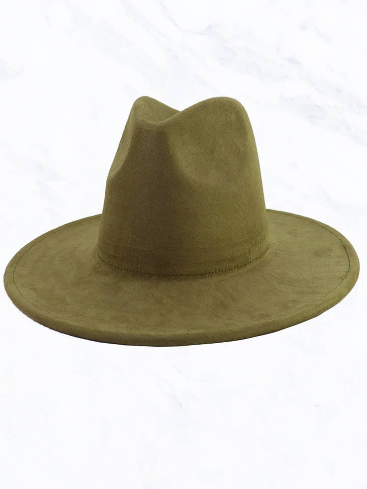INS Imitation Suede Wide Brim Panama Bucket Hat For Unisex And Men
