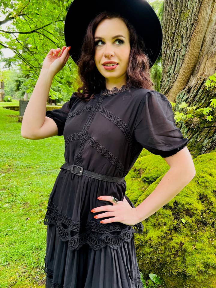 Witchwood Bags - Wholesale Dress – Women's - Annabel - Romantic Cottage Goth Tiered Dress - Pre-ORDER1