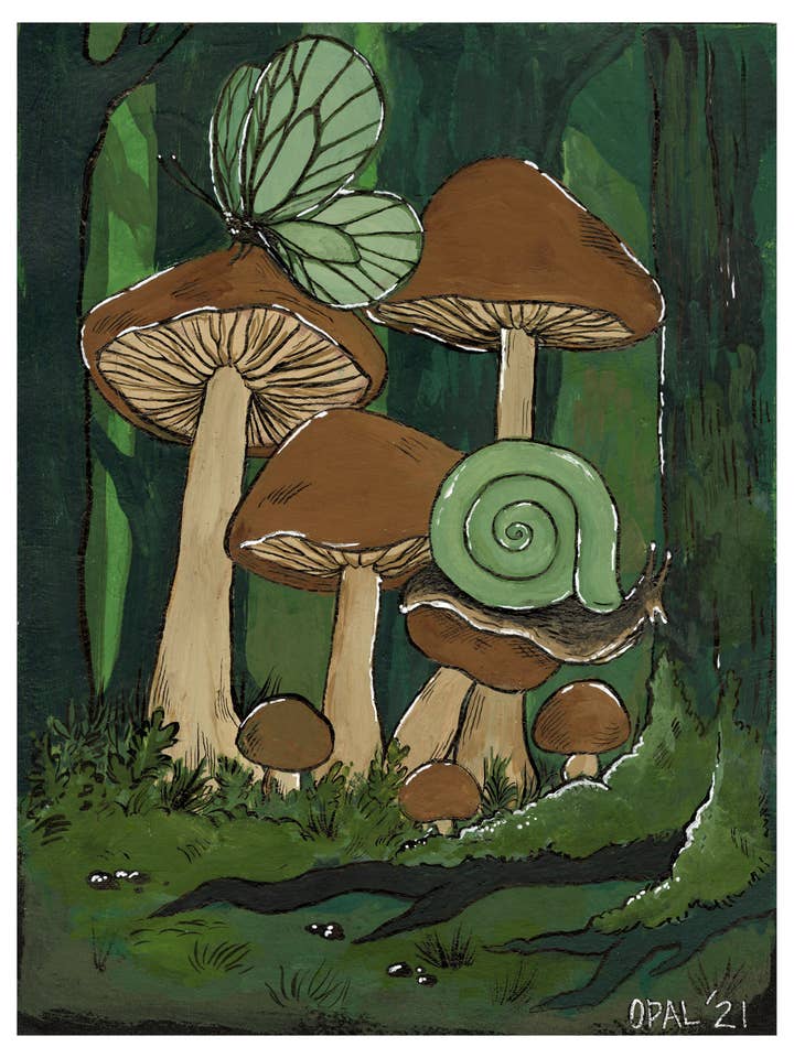 Sleepy Forest Print for wholesale by Opal's Art