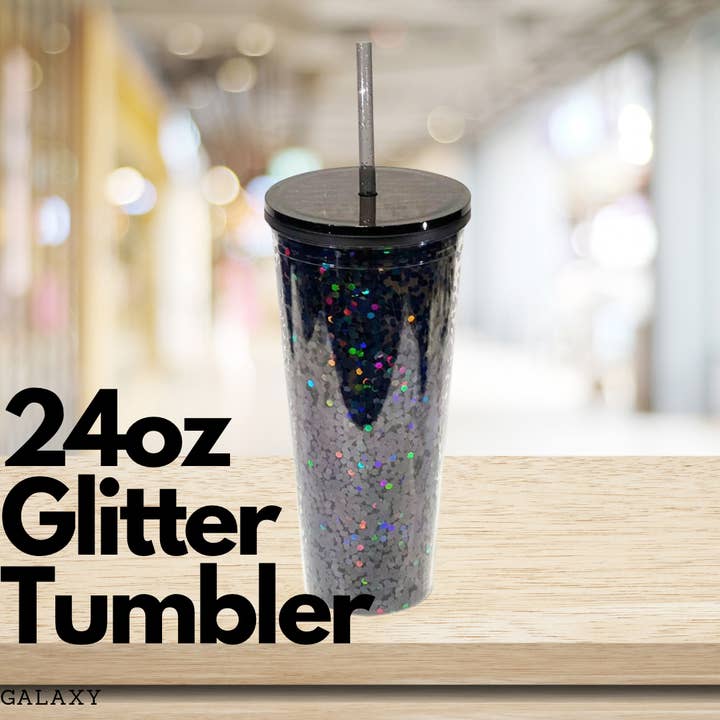 OMG Cups! - Wholesale Insulated Mug/Tumbler - Glitter Tumbler Double Wall - 24oz
