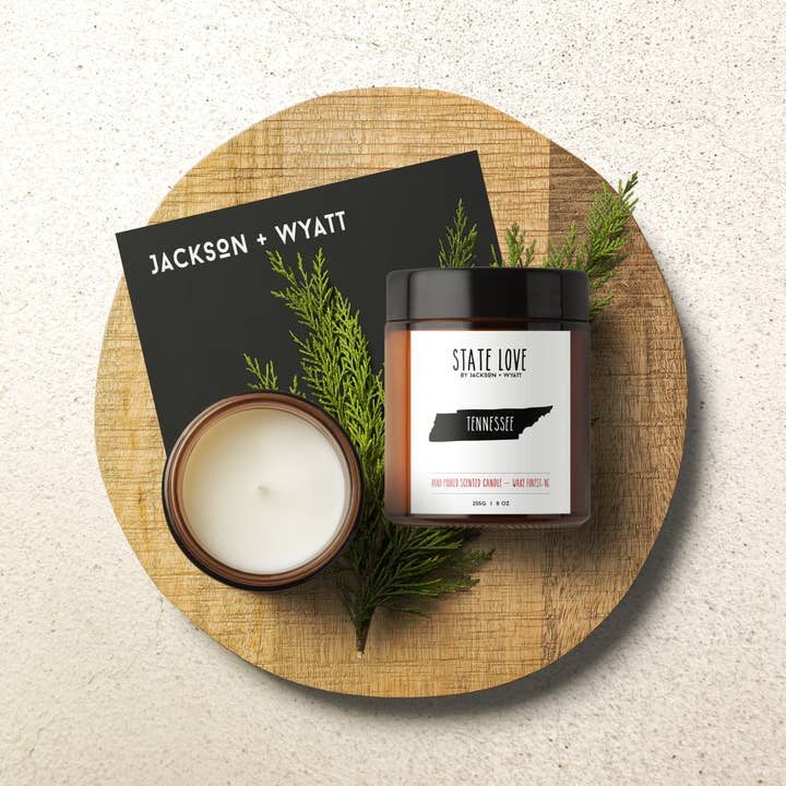 Jackson + Wyatt - Wholesale Jar/Filled Candle - Hand Poured Tennessee Scented Candle1