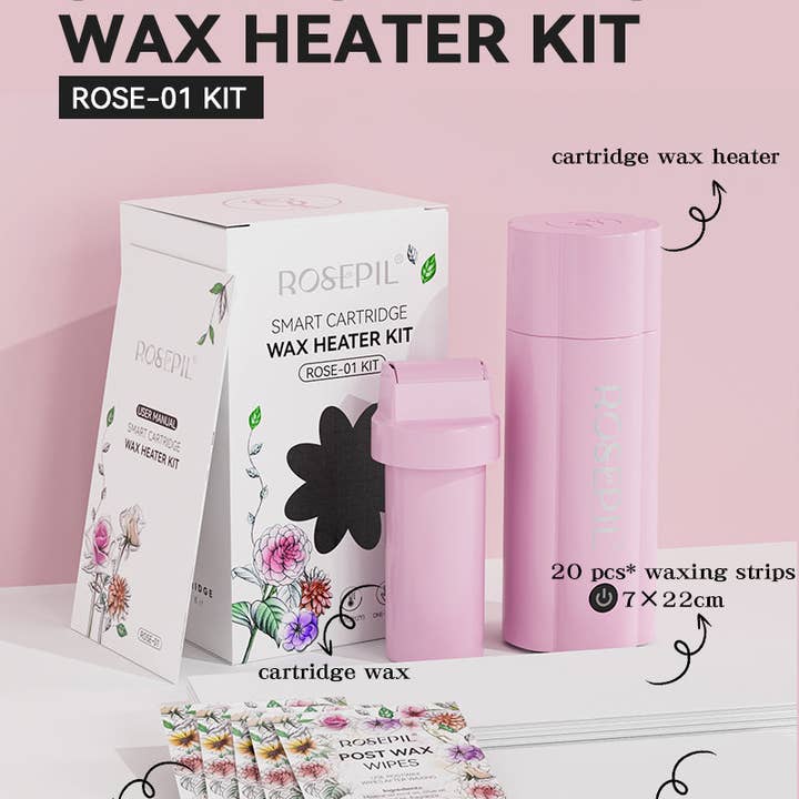 The cosmax - Wholesale Body Hair Removal Product - Rosepil Smart Cartridge Wax Heater Kit - Rose (Mini)6