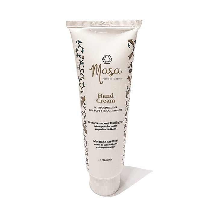 Hand Cream with Oudh Scent and Dead Sea Salt for wholesale by Masa Skincare