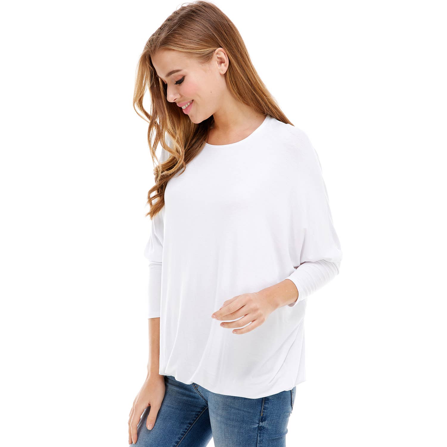 Azules Clothing - Wholesale Tunic - Women's - ATP-2309RS-DOLMAN Sleeve Elastic Bottom Hem Tunic40