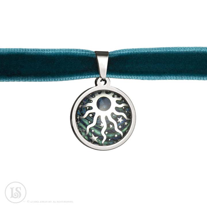 Ras de cou Celestial Sun, petit pour la vente par Liz Sabol Jewelry Art