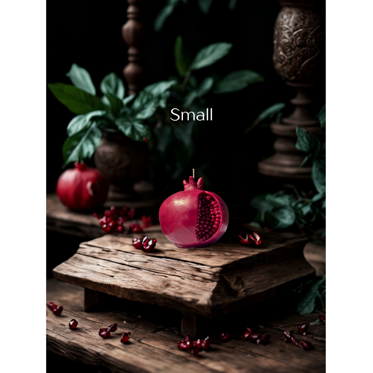 Beauty and the Moon – wholesale Pelarljus – Röd granatäppelljus i bivax | Feminint dekorationsljus7