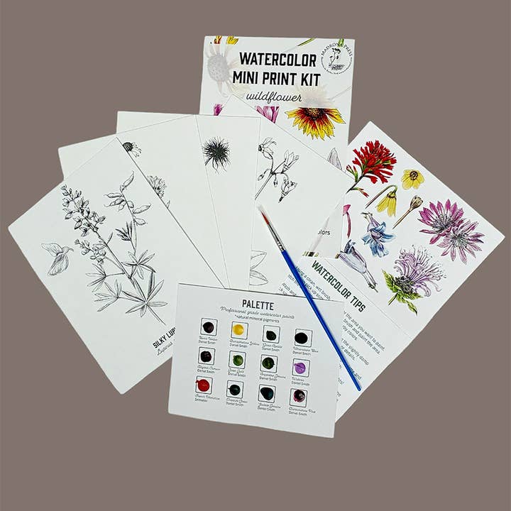 Akvarell Mini Print Kit - Vildblommor för wholesale av Madrona Press