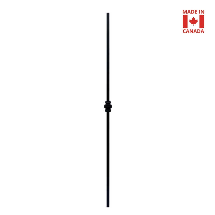 Single Collar 1/2" Solid Square Shaft Baluster for wholesale by Mister Baluster