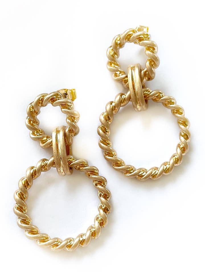 Muska Gold Earrings for wholesale by Standout Boutique