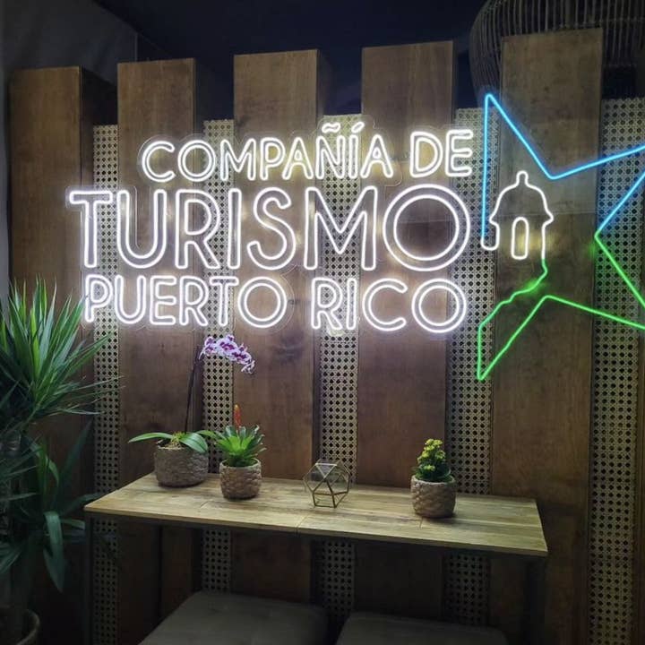 Compania De Turismo Puerto Rico spansk neonskilt for engroshandel hos Aoos Custom