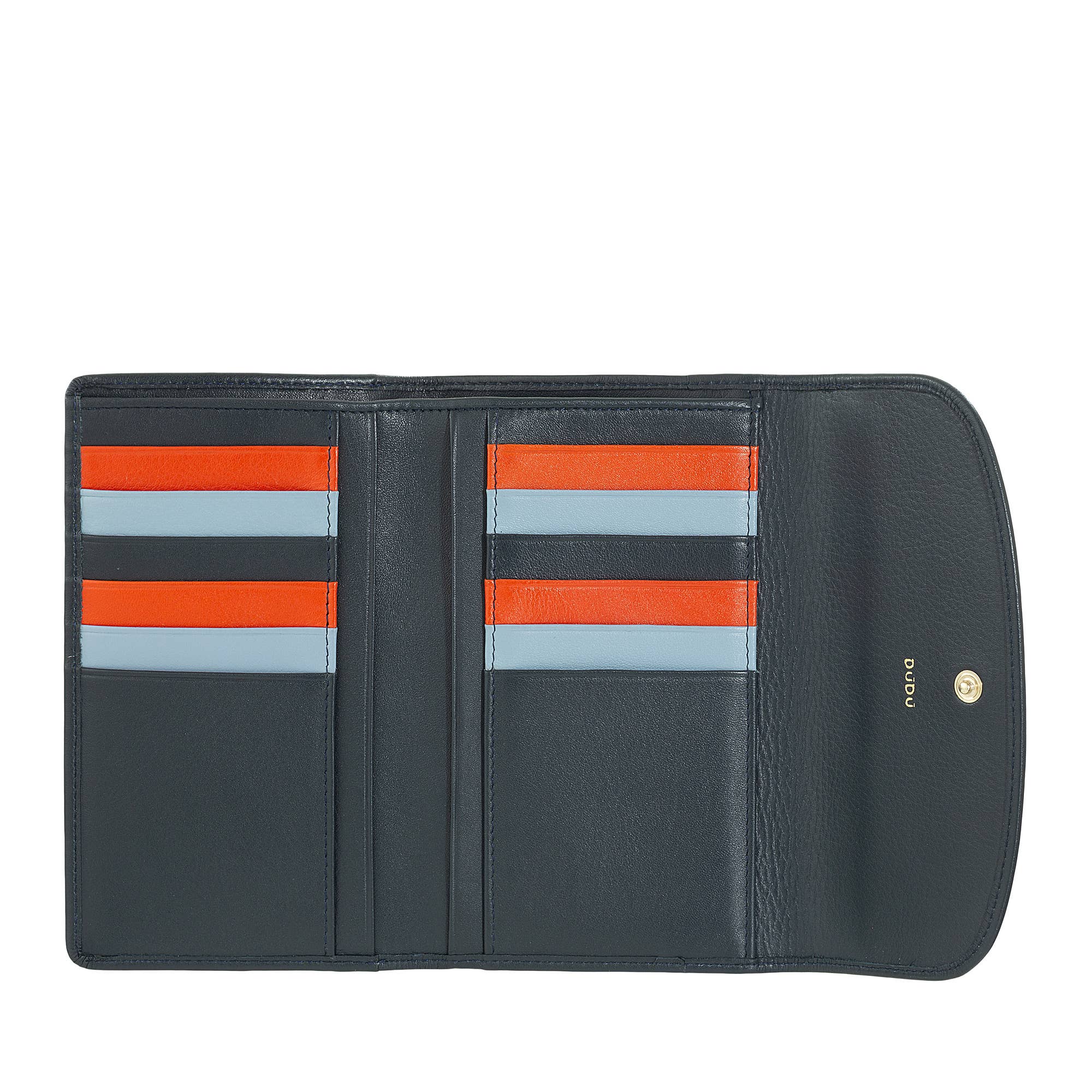 dudu - Vendita all'ingrosso Portafogli - Donna - Portafoglio Organizer in Pelle da Donna Dudu Blu Navy2