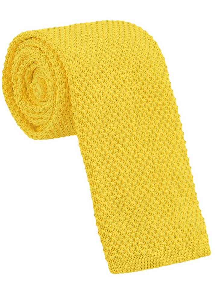 CRAVATTA IN MAGLIA GIALLA per la vendita all'ingrosso da parte di Josvil