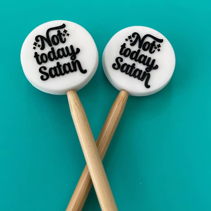 Comma Craft Co - Wholesale Knitting/Crochet Supplies - Halloween Not Today Satan Funny Goth Gift for Knitters