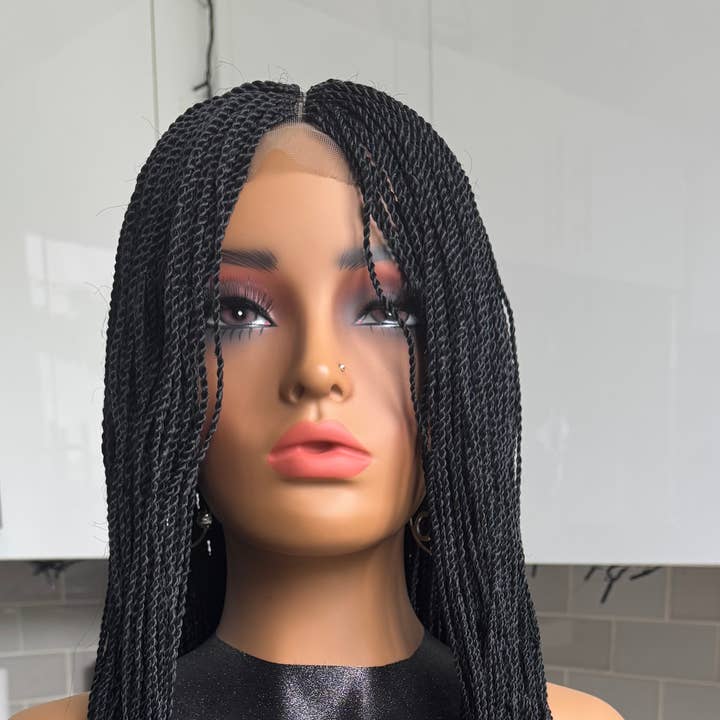 Handmade Twist Million Braids Wig 28' Black Color 1 for wholesale by DeNob creations