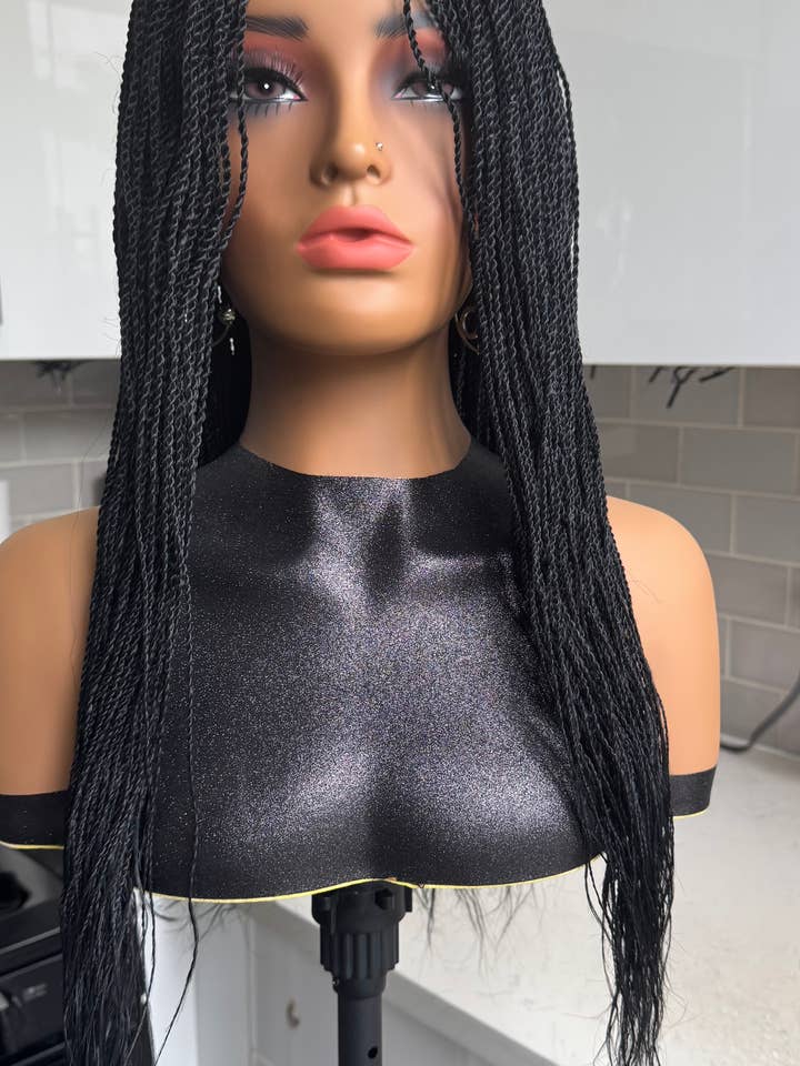 Handmade Twist Million Braids Wig 28' Black Color 1 for wholesale by DeNob creations