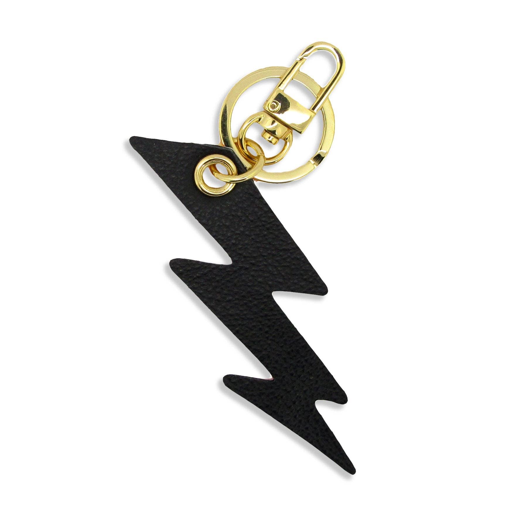 'Alkemest - Wholesale Keychain - Unisex - Neon Leather Lightning Bolt Key Ring / Bag Charms: 3 Colours4